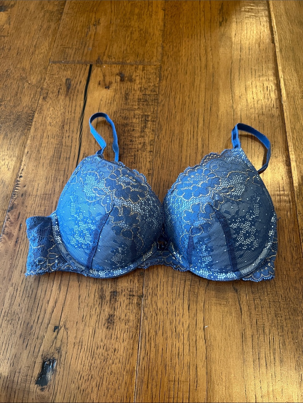 Victoria's Secret Blue Lace Push-Up Bra